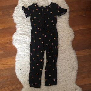 Old Navy black floral jumpsuit